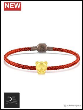 24K Gold Chinese Zodiac Tiger Charm Bracelet Women Link